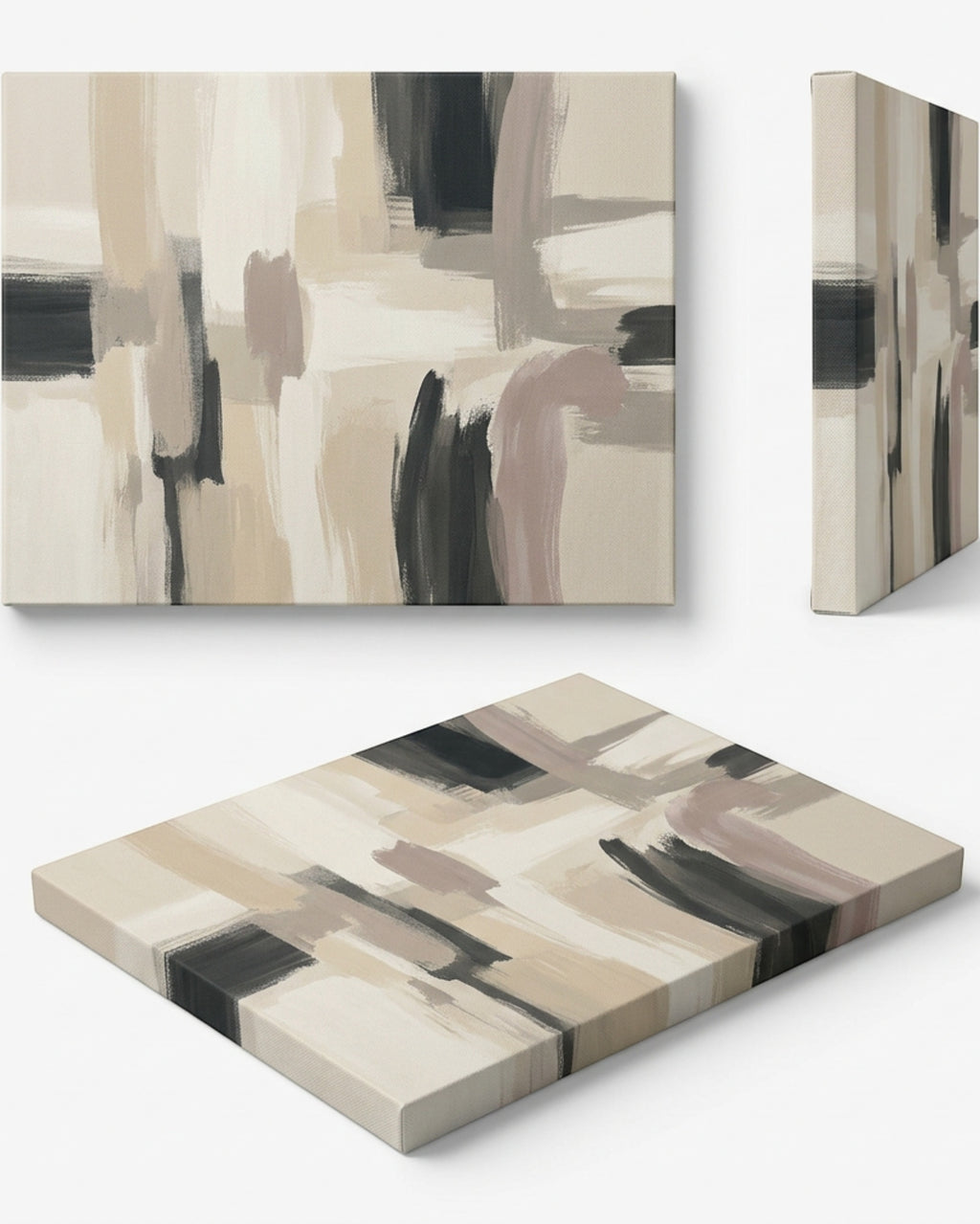 Thwkm Abstract Wall Art Canvas Neutral 18 x 24 in