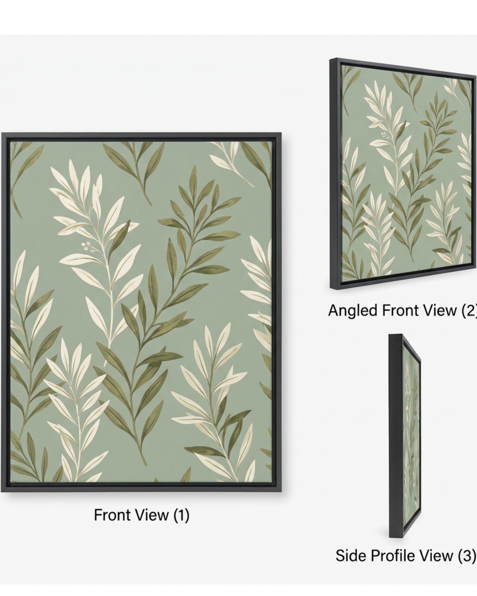 Thwkm Botanical Wall Art Framed Green 16 x 20 in